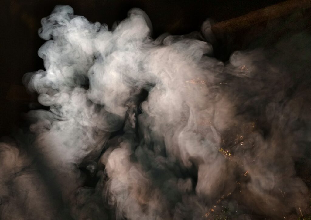 White bakhoor incense smoke rising, representing the complete guide to bakhoor